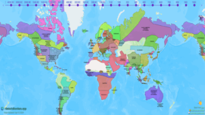 Die Grenzen der Welt im Zeitenwandel auf der WebApp „Historic Borders“.