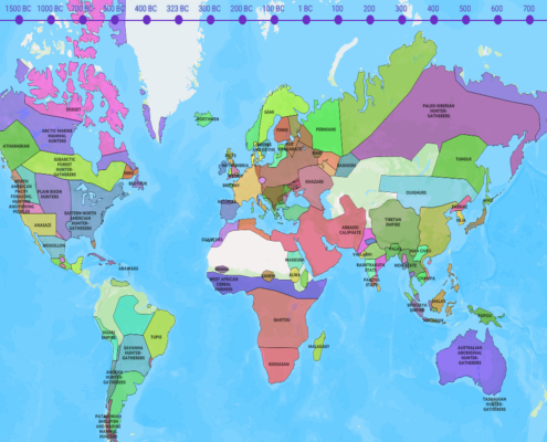 Die Grenzen der Welt im Zeitenwandel auf der WebApp „Historic Borders“.