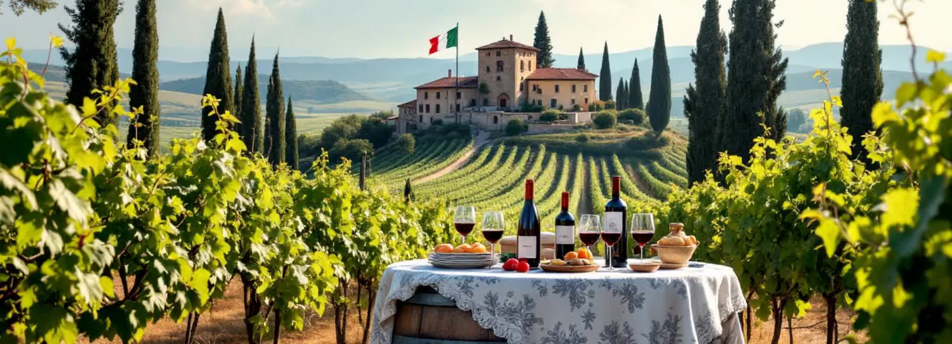 Header-Image für die Kategorie "Weine aus Italien" in einem Wein-Shop.
