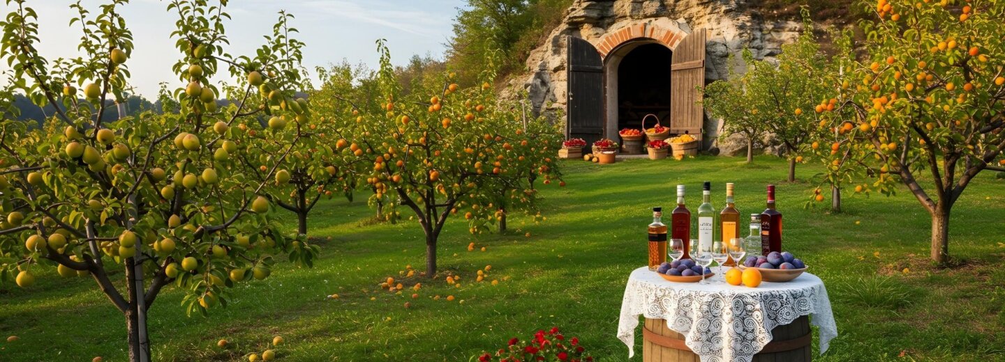 Header-Image für die Kategorie "Obstbrände aus Deutschland" in einem Wein-Shop.