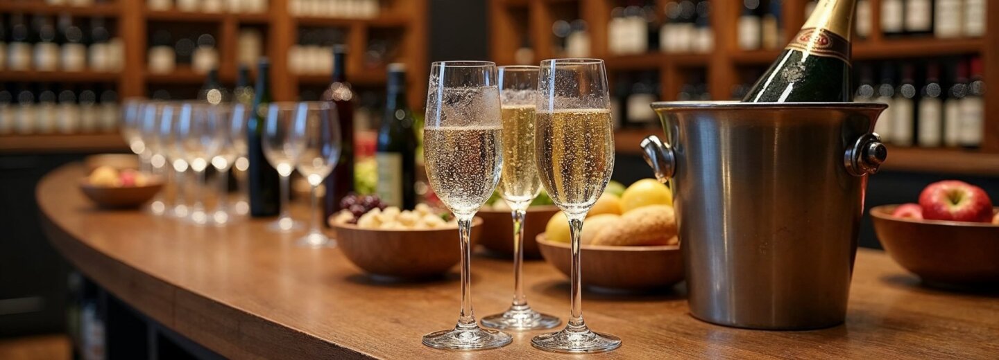 Header-Image für die Kategorie "Sekte, Champagner und Seccos" in einem Wein-Shop.