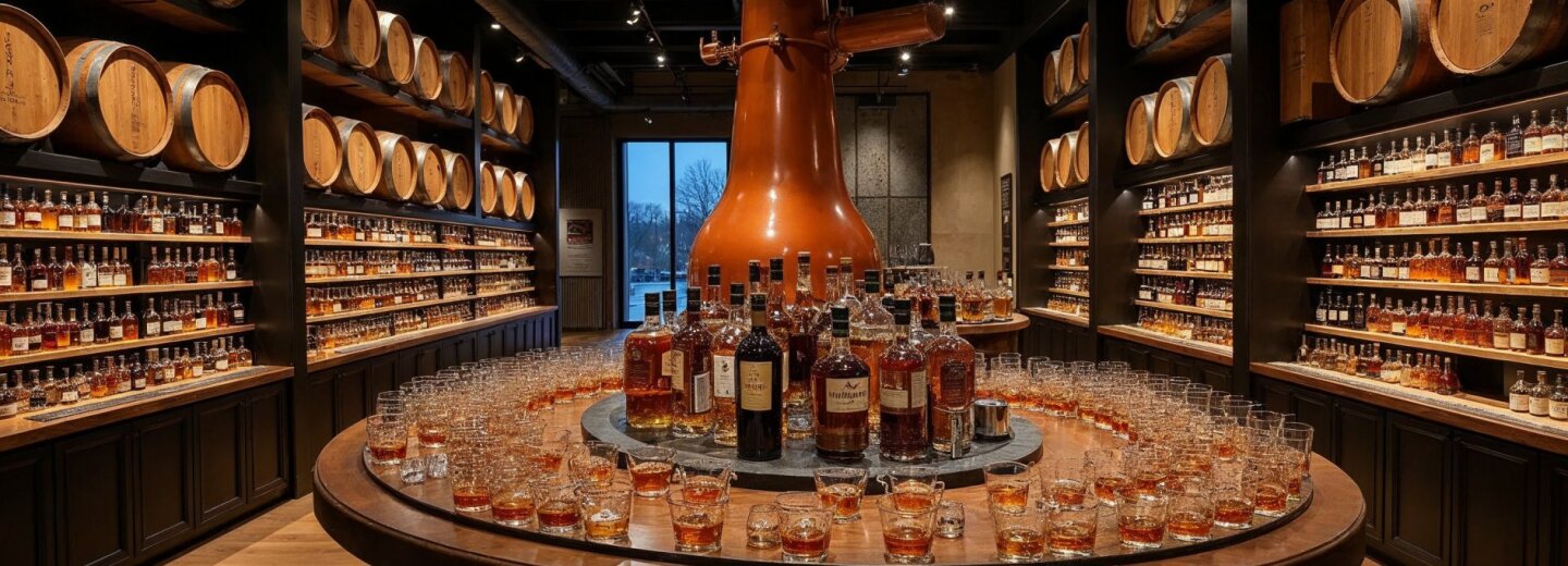 Header-Image für die Kategorie "Whiskeys aus aller Welt" in einem Wein-Shop.